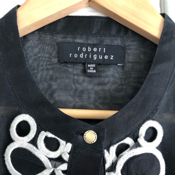 Robert Rodriguez Sleeveless Silk Embroidered Blouse - Picture 2 of 4